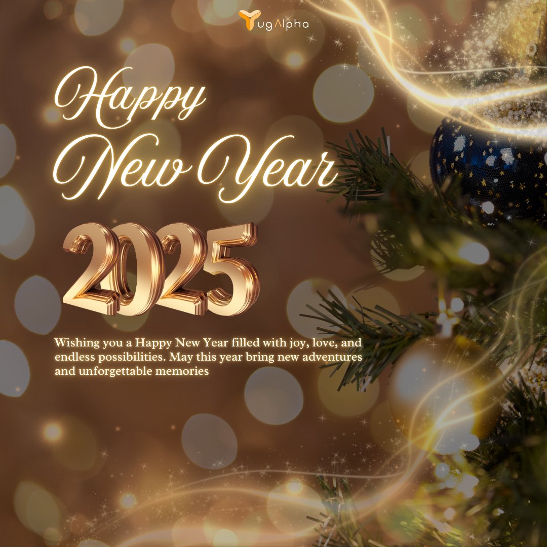 Yugalpha_tech's tweet photo. Happy New Year 🥳 

#Yugalpha #newyear #2026 #yugalphatech https://t.co/zdlP7iRlcC
