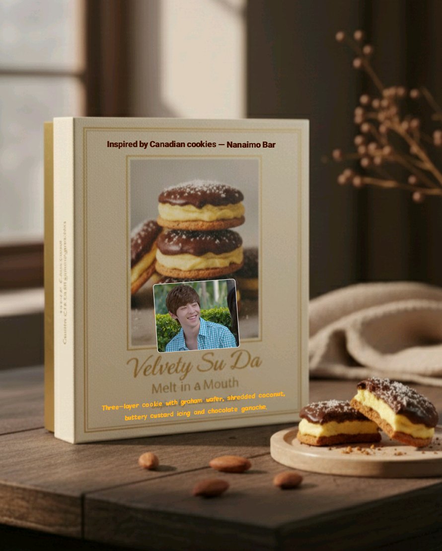 Cookie Box~3
#DengLunShines2026
#Denglun
Inspired by Canadian cookies — Nanaimo Bar
Three-layer cookie with graham wafer, shredded coconut, buttery custard icing and chocolate ganache.
Cookie Name - Velvety Su Da
Brand Name - Melt in Mouth
💚 Happy New Year 2026 💚