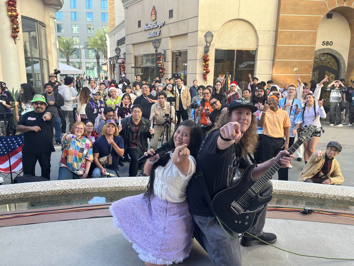 NotCyOfficial's tweet image. This last Sunday, @eggutamaplz and I had the privilege to perform at @AsayoruCafe’s final Milkyway Marketplace of 2025, making our debut as CYberEdGe while playing rock arrangements of songs we love. I’m so thankful and blown away from all of the love and support we got 🥹 (1/6)