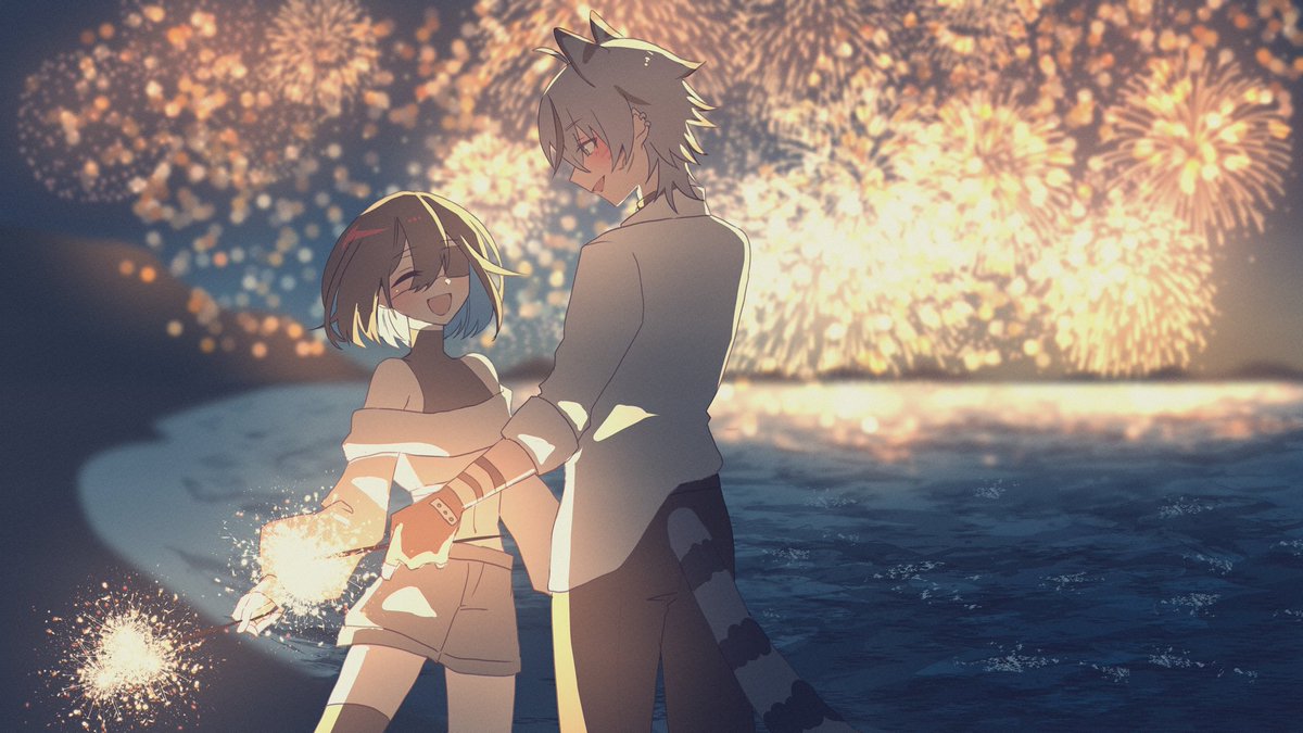 HAPPY NEW YEAR EVERYONE!!! 2026 NOW IS HAPPENING AND JEI  AND ME WE SAYING…

“新年快乐🥳🎇🧨!!!!”

🎨@\mukaezaki_3000 
 #NewYear2026