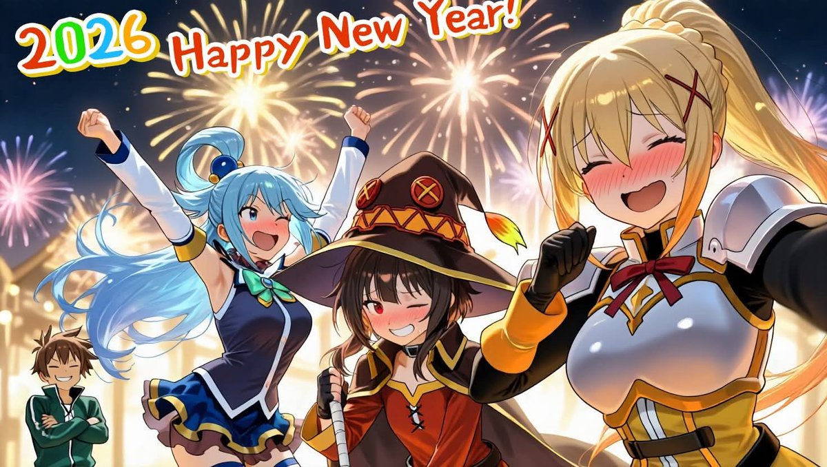 SwordAnimes's tweet photo. Feliz Año Nuevo 2026 a todos 🥳🎉🎇
Les deseo a todos un gran año y que cumplan todas sus metas que se propongan.

Honestamente este año que pasó si que abandone esta cuenta, la explicación simple es que es parte de crecer, jajajaja 

En fin pasensela bonito 🎇🎇 https://t.co/cSNPMcbRqs