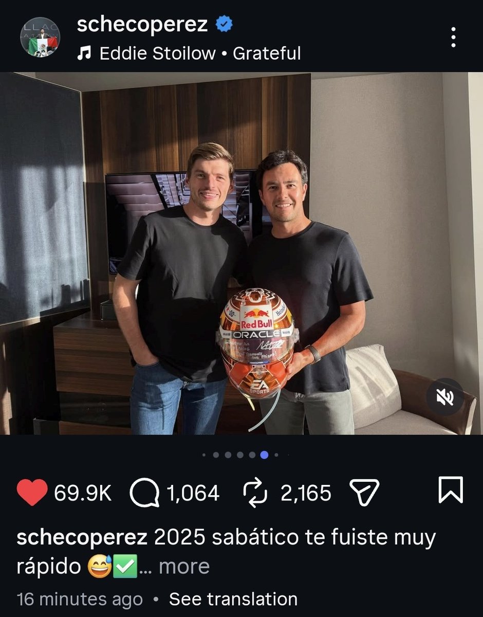 You two and your secret 2025 reunion/rendezvous that just got dropped on us as a new years gift... Checo we need to talk about your mischievous behaviour. Whatever im too happy to even think 😌