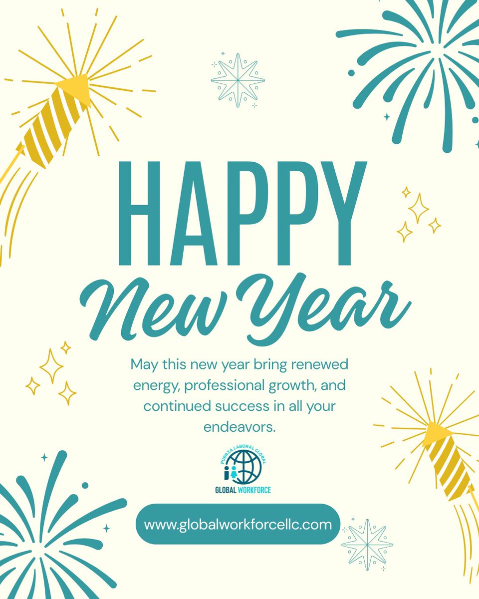 GlobalWorkLLC's tweet image. Happy New Year 2026!