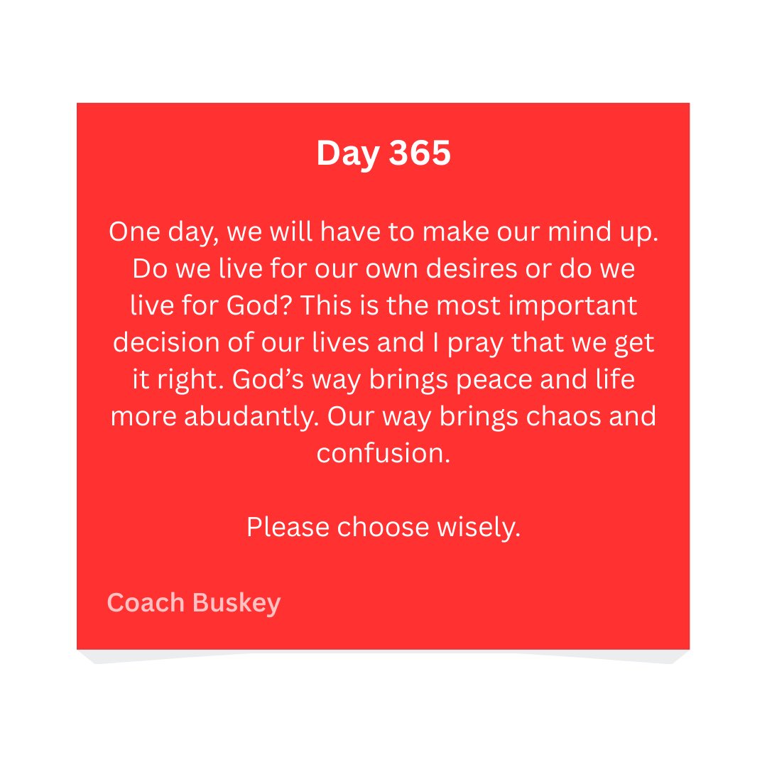coachbuskey's tweet image. Do God’s will!
I Peter 4:2

#CoachB