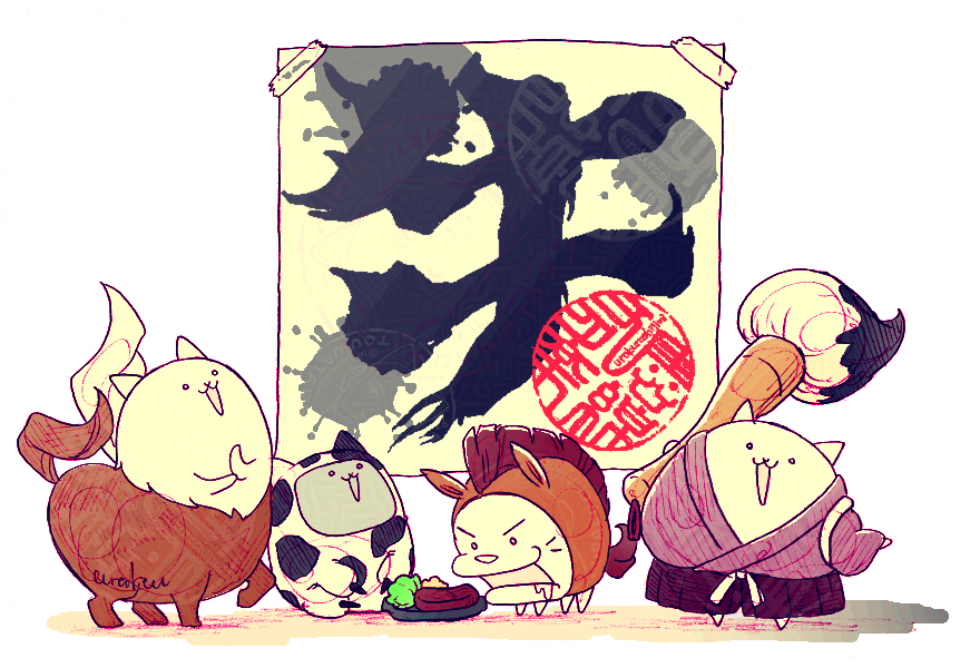 urakuroshijimi's tweet image. 今年は牛年！
#にゃんこ大戦争