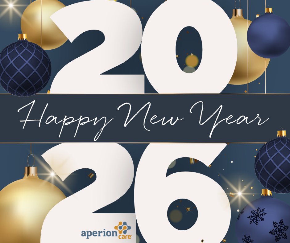 AperionCare's tweet photo. Stepping into 2026 grateful for everyone who makes our communities feel like home. Wishing you a happy, healthy and hopeful New Year! 🎇 https://t.co/SPlHz14AT3