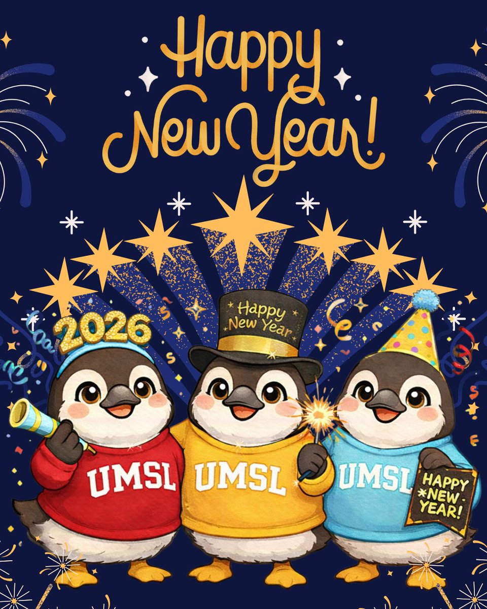 Happy New Year from the University of Missouri–St. Louis! Wishing our local and global community an amazing year ahead. Campus offices reopen January 2.