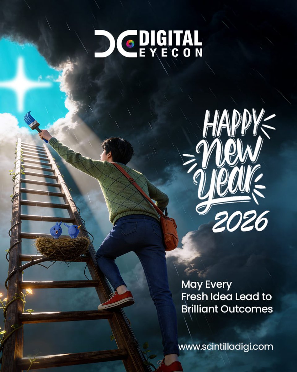 DigitalEyecon's tweet photo. Every idea begins with a step upward. Every journey starts with belief. Wishing you a powerful, inspired New Year. ✨ Happy New Year 2026  #newyearnewideas #2026Goals #CreativeVision #digitaleyecon #DreamBuildCreate #InspiredLiving #newyearvibes2026
@DigitalEyecon https://t.co/FaFOzNoiAa