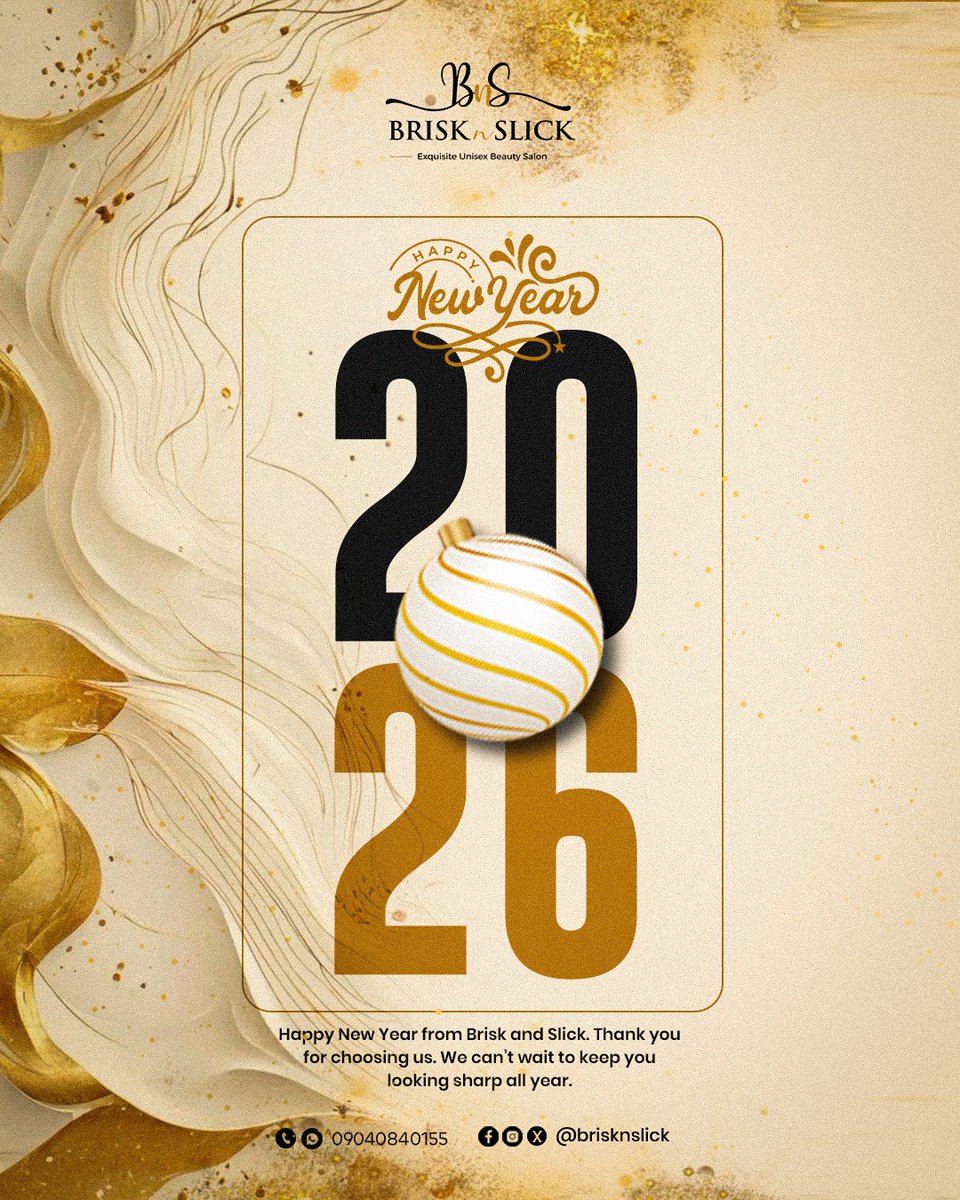 BrisknSlick's tweet photo. Wishing you a Happy New Year. Thank you for choosing us https://t.co/9etCz5vLNI