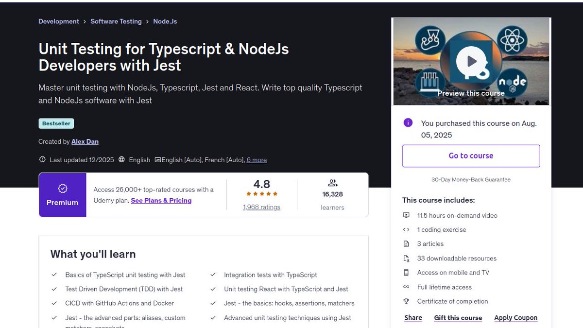 Navpreet_code's tweet photo. 2026 goals:
Finish Udemy courses I paid for and ignored
Start with unit tests (my final boss)
Build consistency (even when motivation ghosts me)
Explore AI before it replaces me
Tripโฆ if my manager approves ๐ฅฒ
Execution > excuses ๐๐
#DevLife #LearningInPublic #UnitTesting https://t.co/k0XXjIZHFA