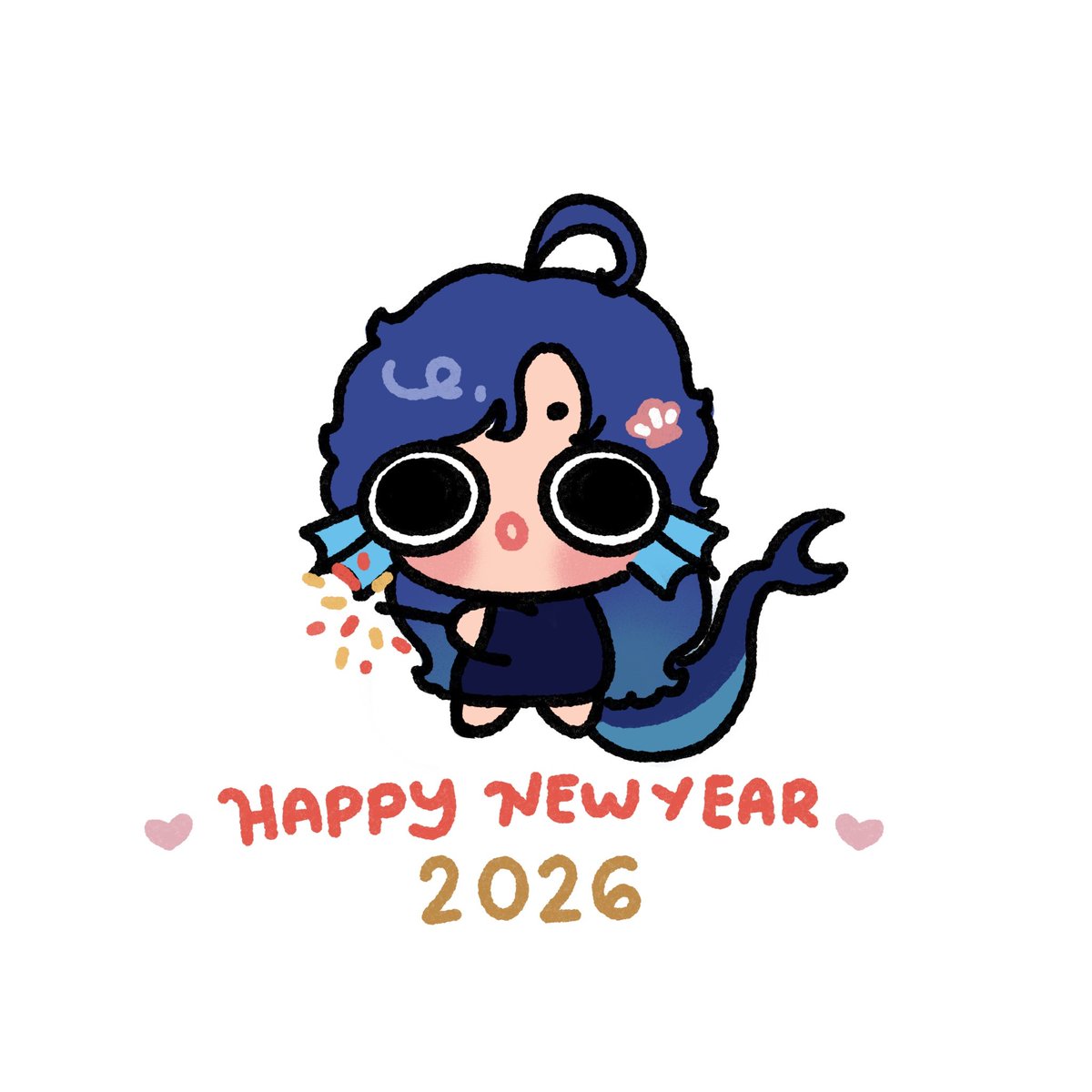 HAPPY NEW YEAR EVERYONE I HOPE 2026 IS AN AMAZING YEAR FOR ALL 

Super cute goober art by <a href="/safaerie_garden/">ms bunnie sprout</a> on vgen, Kofi and X💙💙💙