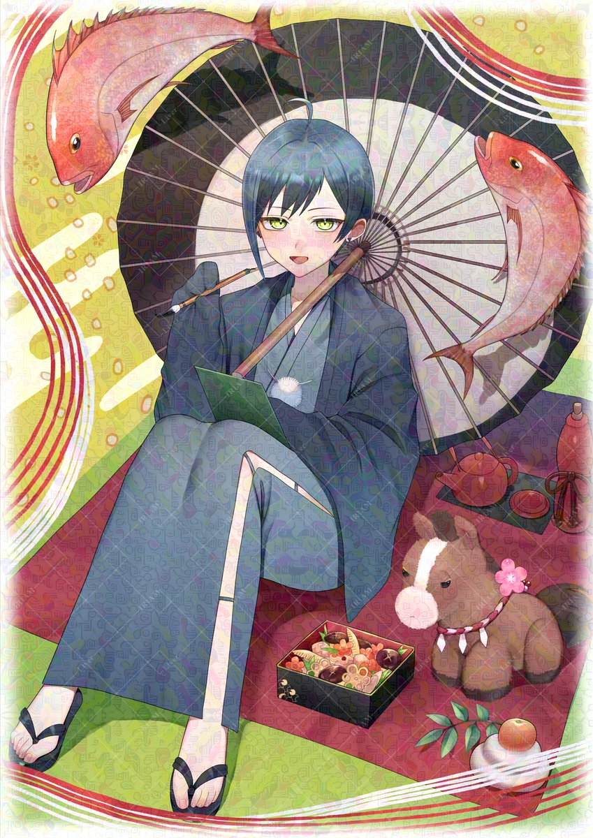 #一枚絵公開

「 あけましておめでとう  
     今年も仲良くしてね？ 」

 #IRIAMライバーさんと繋がりたい