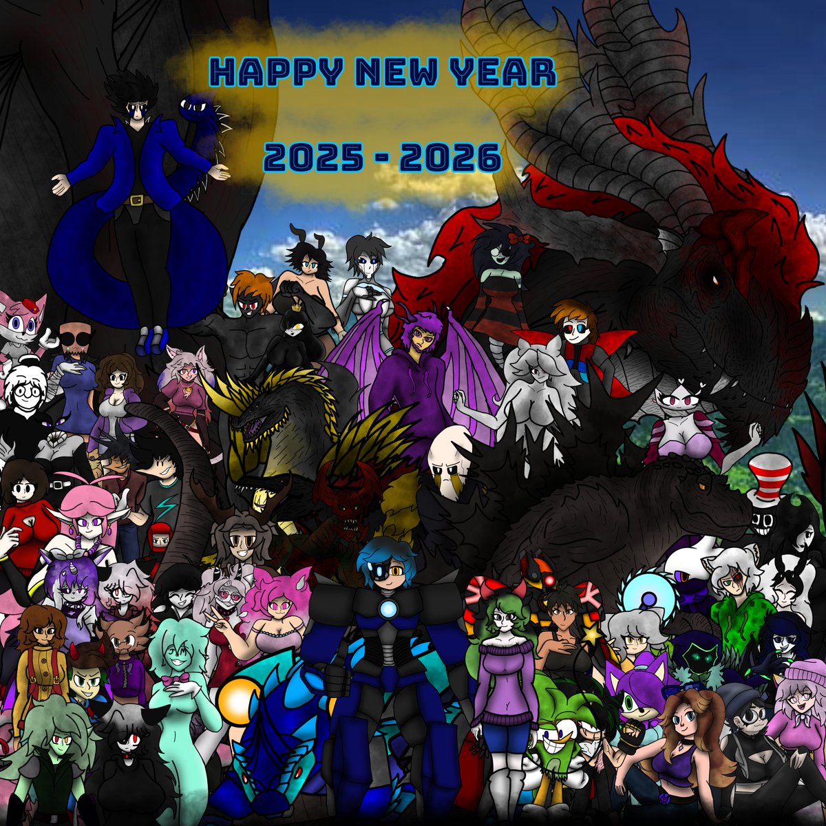 GodzillaRe32689's tweet photo. Happy new year🎉🎊🎇 https://t.co/KXpDQlnIlG