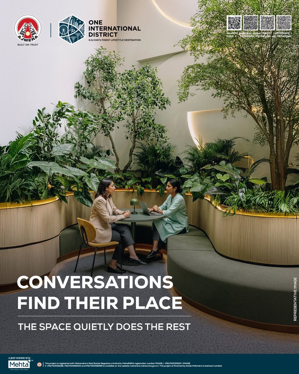 AjmeraRealty's tweet image. Spaces that energise and restore.

Every amenity is designed to bring you energy and calm, turning everyday moments into a lifestyle that feels effortless and complete.

#AjmeraRealty #OID #BalancedLiving #LifestyleAmenities #EverydayRhythm #MovePauseBreathe