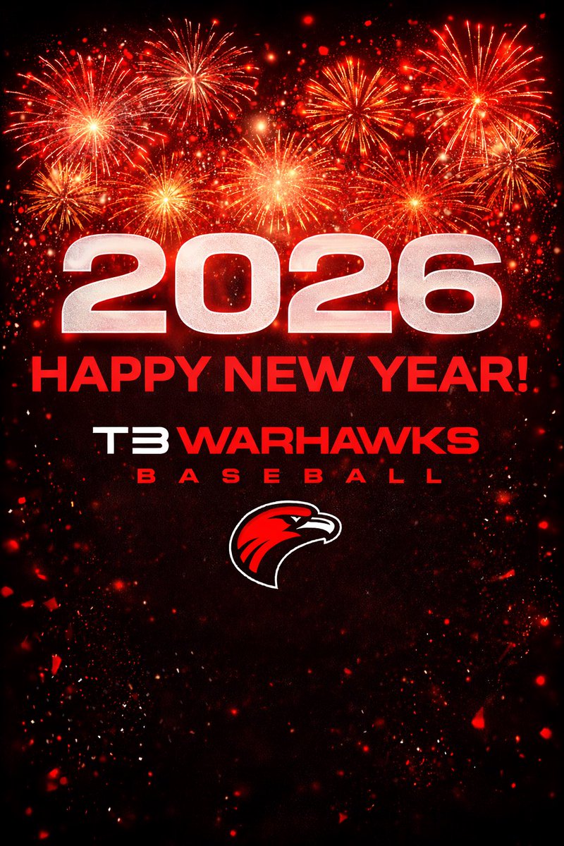 T3_Warhawks's tweet photo. 2026!  The Warhawks will continue to set the bar for player development and providing opportunities to play at the next level.

From our 8U team to our college team, everyone is in it together.  It’s a great feeling!

Happy New Year to our players, coaches, and families! https://t.co/DbDCqcC8wv