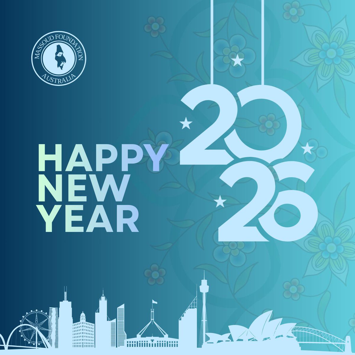 Happy New Year 2026

We wish everyone around the world who celebrate a joyful new year.

سال ۲۰۲۶ مبارک باد!

بنیاد مسعود استرالیا، سال ۲۰۲۶ میلادی را به هموطنان‌،همکاران و حامیان گران‌ارج بنیادصمیمانه تبریک می‌گوید.