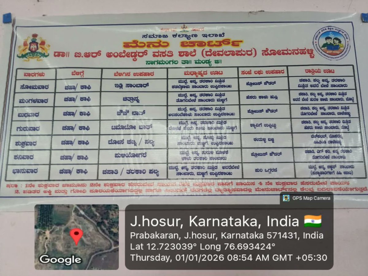 dbrars776's tweet photo. 01/01/2026 morning breakfast  #SocialAudit_SWDMeals #SocialWelfare_Karnataka https://t.co/VwA7rMAEoa