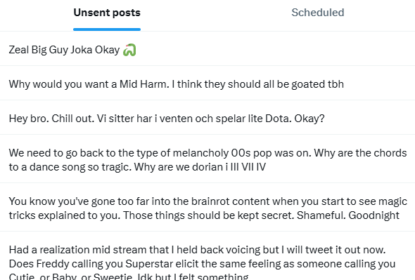 ZealGinjoka's tweet photo. I'm being brave and sharing my drafts as we enter 2026. Sending them off into the wind like dandelion seeds to never think of again. Happy new year https://t.co/DJxFphSowb