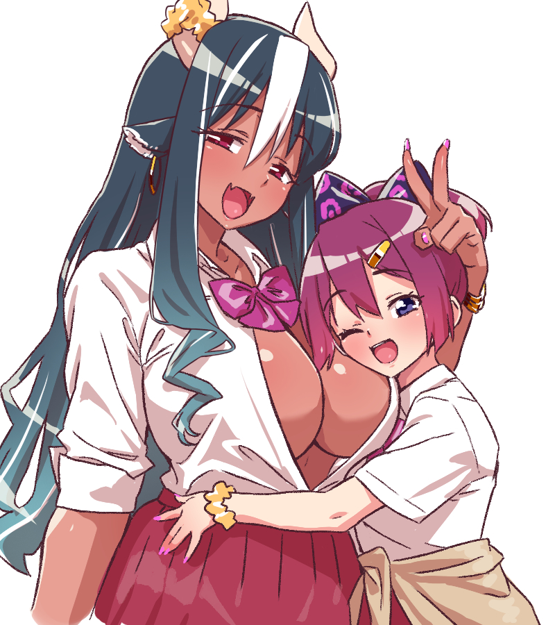 化け物寺の話を元にしたギャルの絵です 