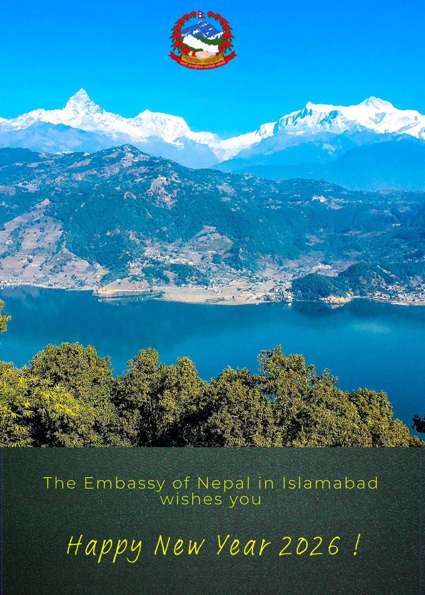 NepEmbIsb's tweet image. The Embassy of Nepal in Islamabad wishes you a Happy New Year 2026!