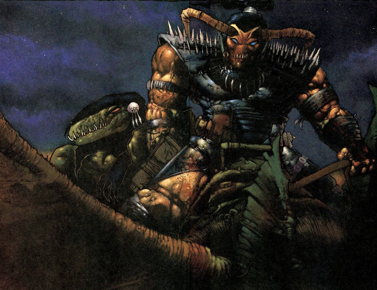 CoolComicArt's tweet image. Melting Pot (1993) art by Kevin Eastman, Eric Talbot &amp;amp; Simon Bisley
