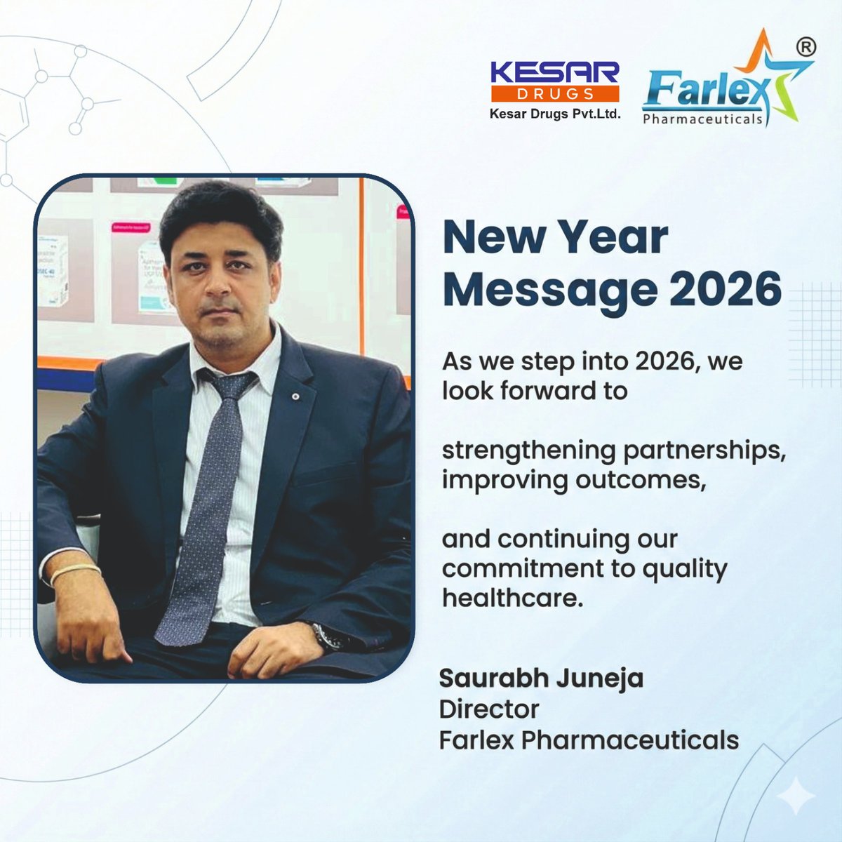 farlexpharma's tweet image. As we step into a new phase of growth, I want to take a moment to thank our partners, associates, and the entire Farlex team for their continued support and commitment.

#LeadershipMessage #DirectorSpeak #BusinessGrowth #TeamCommitment #PharmaIndustry #LongTermVision