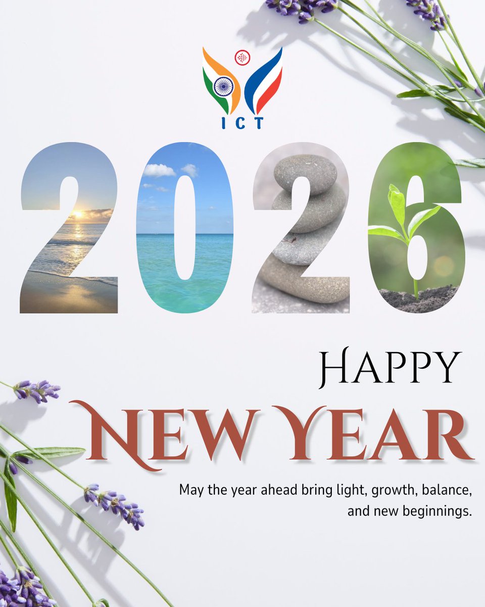 ICT_Asso's tweet photo. ✨ Happy New Year 2026 ✨
May the year ahead bring light, growth, balance, and new beginnings to all.

With warm wishes from Association Indian Community of Toulouse (ICT) 🤍

#HappyNewYear2026 #BonneAnnee2026 #ICTToulouse #Community #Togetherness #NewBeginnings https://t.co/wMOu65SFGr