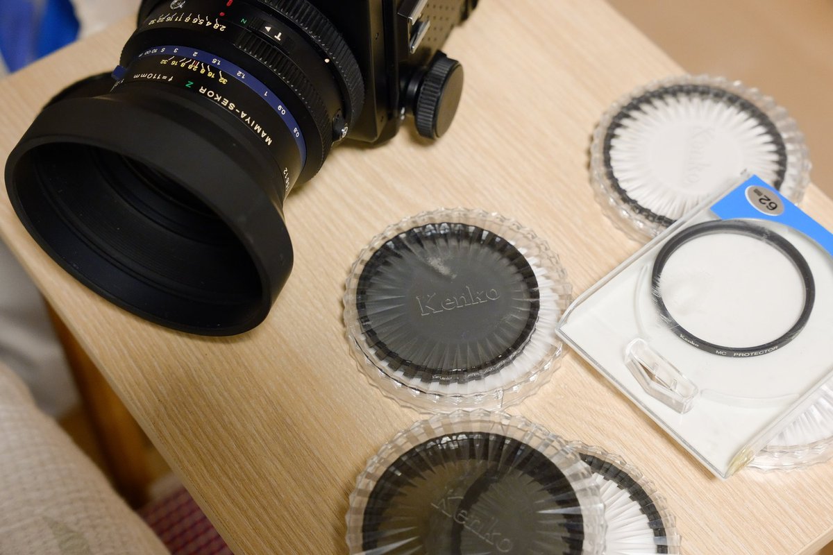 じいじが昔使ってたレンズフィルターがRZ67の110mm 2.8fにフィットで