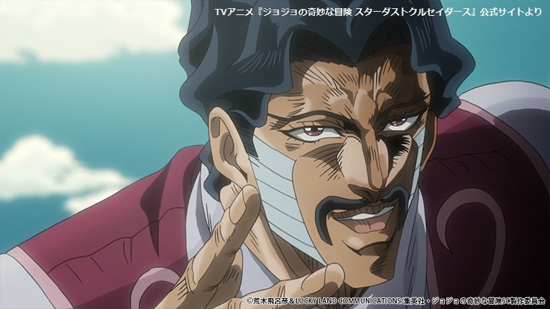 livedoornews's tweet image. 【グッド！】1月13日は「ジョースター一行がカイロに到着した日」

『ジョジョの奇妙な冒険 Part3 スターダストクルセイダース』での出来事で、スタンド使いのダニエル・J・ダービーとギャンブル対決で交戦。オシリス神により次々と仲間がチップに変えられ、空条承太郎は追い詰められることとなる。