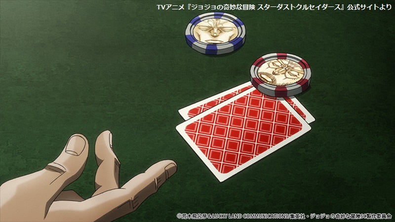 livedoornews's tweet image. 【グッド！】1月13日は「ジョースター一行がカイロに到着した日」

『ジョジョの奇妙な冒険 Part3 スターダストクルセイダース』での出来事で、スタンド使いのダニエル・J・ダービーとギャンブル対決で交戦。オシリス神により次々と仲間がチップに変えられ、空条承太郎は追い詰められることとなる。