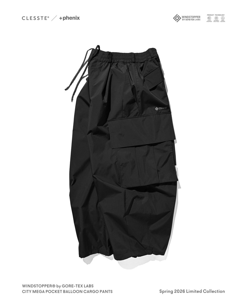 また最高そうなテックカーゴが出る🎍 CLESSTE｜+phenix WINDSTOPPER