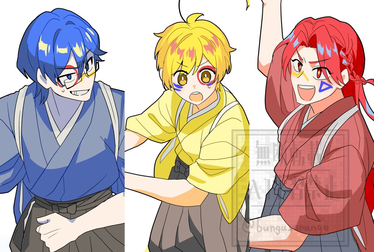 bungu_orange's tweet photo. 並べるといい感じ!
#イラスト
#擬人化
#TinyGLAY https://t.co/ZkERlQXS3w