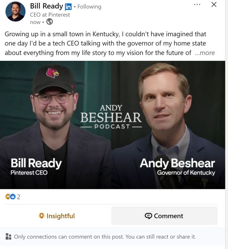 hostingscams's tweet photo. @pinterest Happy New Year. Hopefully we find out why your CEO decided to locked the general public from commenting on his LinkedIn posts after your earnings call last year. Which oddly enough was the same time some of my social media accounts were targeted with false reporting. https://t.co/bWivyI2YkZ