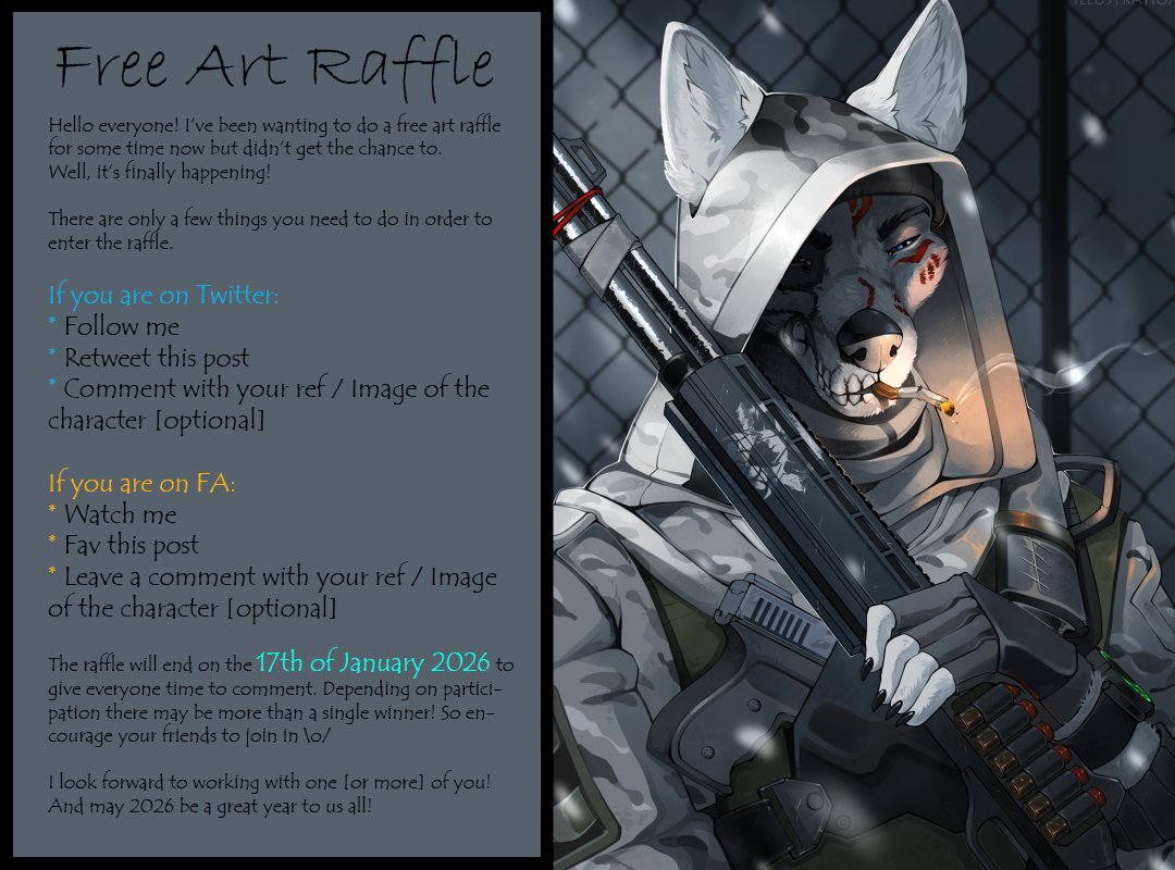 ScrawnyGrandpa's tweet image. Free art raffle! To enter:
- Follow me
- Retweet this post
- Comment with your ref [optional] 

Ends January 17th, 2026.