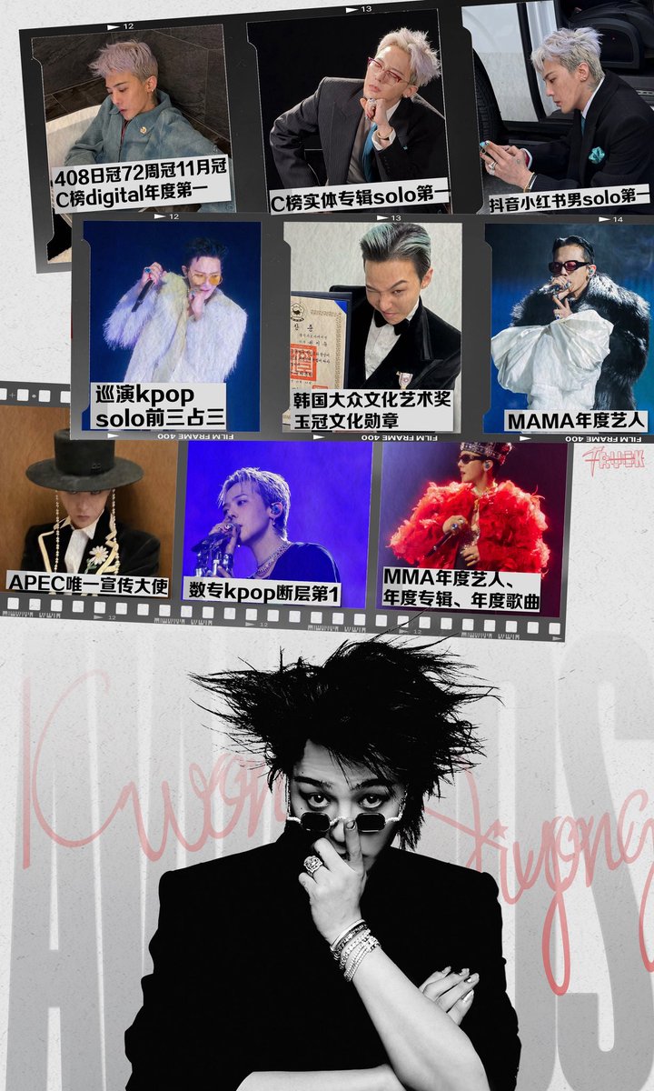 A summary of G-Dragon’s achievements in 2025.

Congratulations on a remarkable 2025!
Warmest wishes for an even better 2026!

#GDRAGON