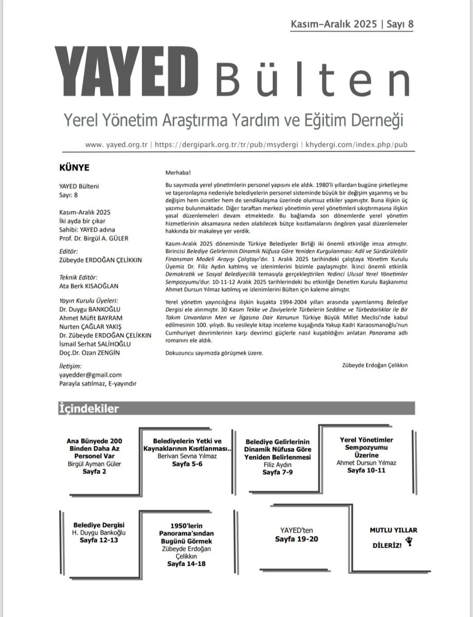 Merhaba, mutlu yıllar dileriz. 2026'nın ilk gününü YAYED Bültenin 8. sayısı ile karşılıyoruz. Keyifli okumalar.yayed.org.tr/bulten/yayed-b…