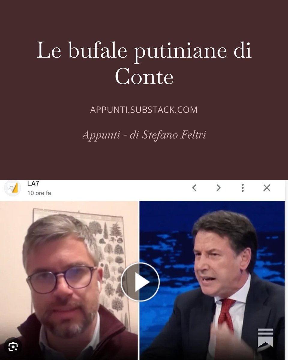 StefanoFeltri's tweet image. L’ex premier si è offeso perché gli ho contestato in tv le sue “balle” sull’Ucraina. Ma lui continua a ripetere la narrazione falsa del Cremlino

appunti.substack.com/p/le-bufale-pu…