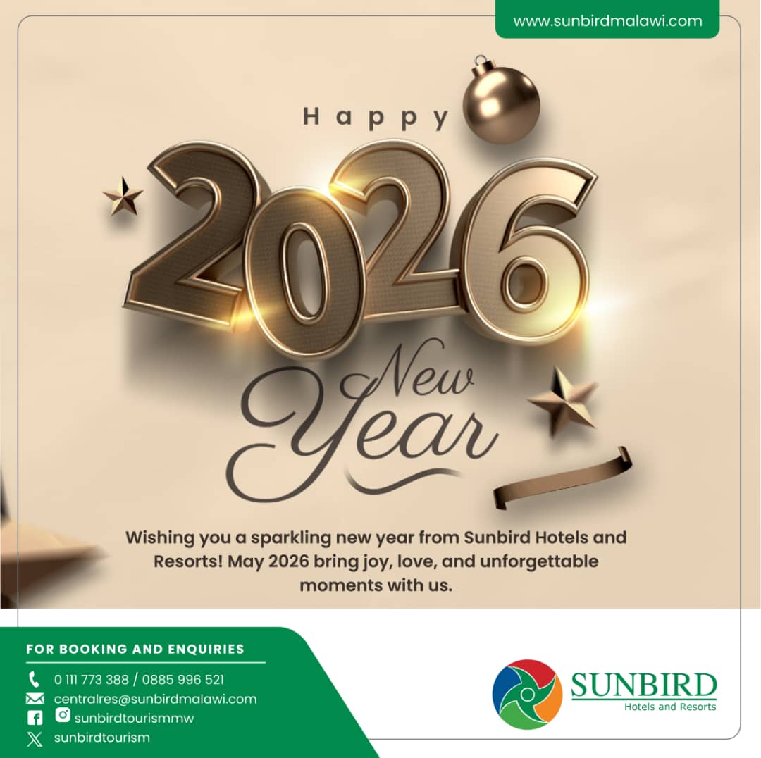 Happy New Year from Sunbird Hotels and Resorts.☀️ We look foward to creating unforgettable moments with you in 2026🥳🥳.

#happynewyear
#thehomeofhospitality
#thesunbirdexperience