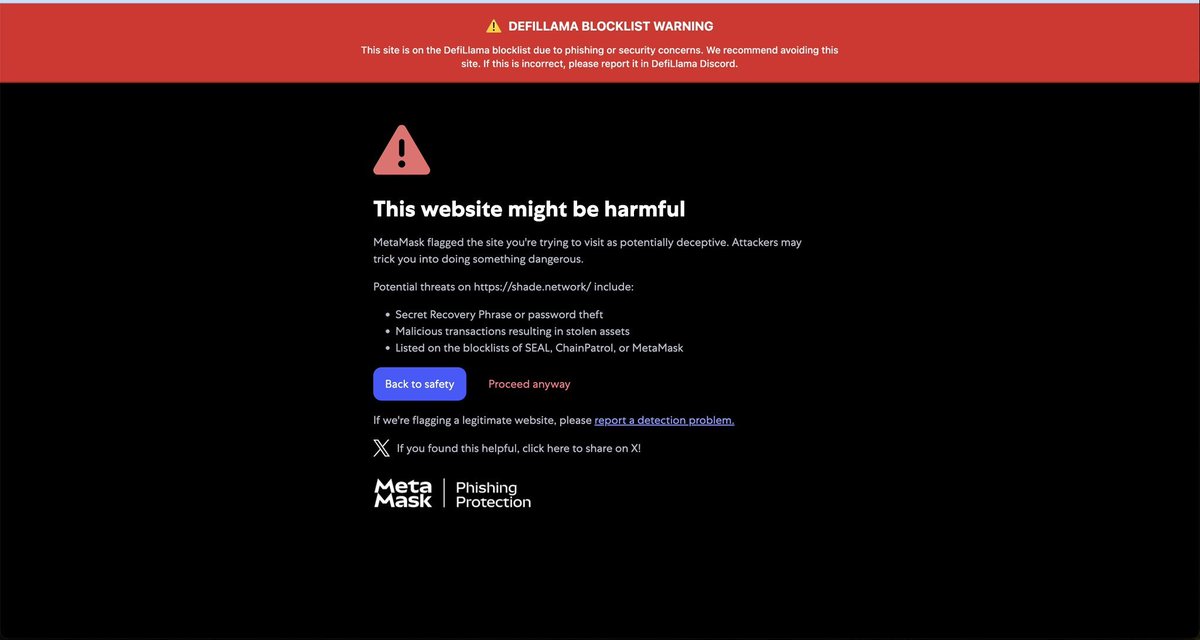 Shade Network Rug Pull Suspicions 🧵

> New ETH L2 drops waitlist

> Says “privacy by default”

> Provides hidden txs and MEV protection

What they promise:

> Encrypted mempool

> Stealth addresses

> Protection from bots &amp; frontrunning

Why people got excited:

> MEV extracted