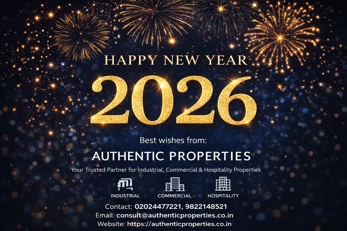 🎉 Happy New Year 2026 from Authentic Properties! 🎉

In 2026, we remain committed to being your trusted partner for high-value Industrial, Commercial, and Hospitality Properties.

✨ Wishing you a year of success, good health, and boundless opportunities.