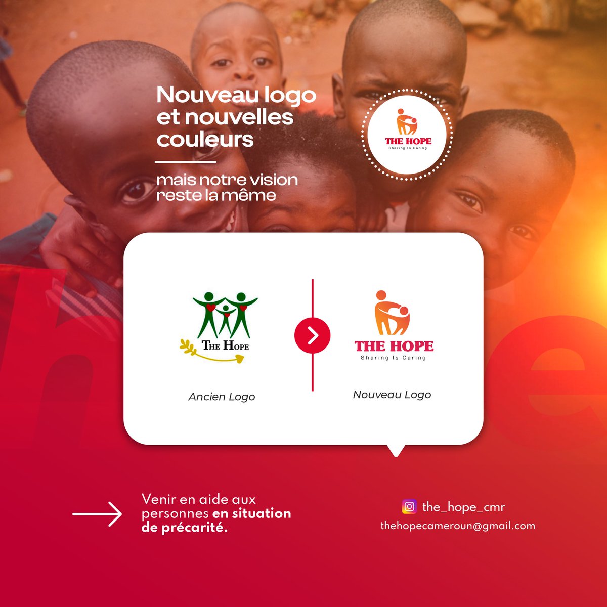 hope_cmr's tweet photo. Nouveau logo, nouvelles couleurs… mais une mission intacte ❤️

👉🏽 Ce qui ne change pas : notre engagement à venir en aide aux personnes en situation de précarité.

👉🏽 Et une autre grande nouvelle ✨
Notre asso dispose désormais de son propre compte bancaire.

Belle année 🥂 https://t.co/sNwmfCRuAg