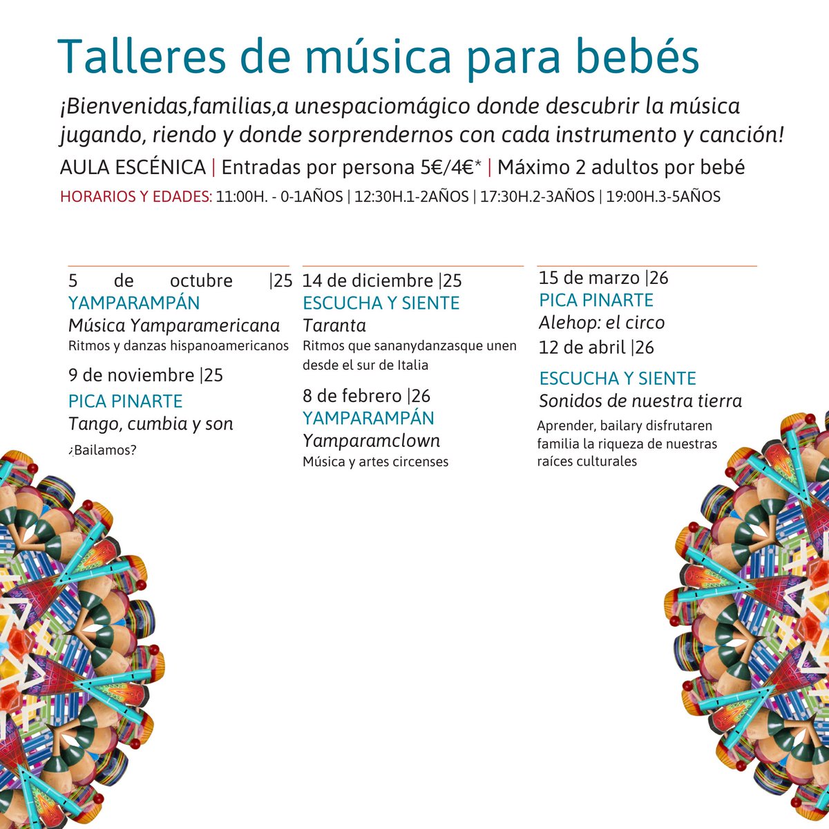 👩‍🍼 ¡Talleres de música para bebés en el Centro Cultural Miguel Delibes!
➡️ <a href="/CCMDCyL/">CCMD CyL</a>