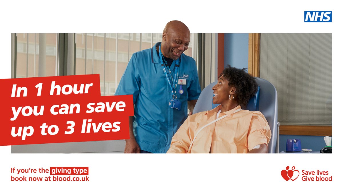 LambethTogether's tweet photo. With a single appointment, you can save up to 3 people's lives.
Blood donors are urgently needed in London.
📍Be the #GivingType and find your #Lambeth donation centre today on the @givebloodnhs website.
@TheNorwoodForum @hernehillforum #GiveBlood #BloodDonation https://t.co/z05XU55xEW