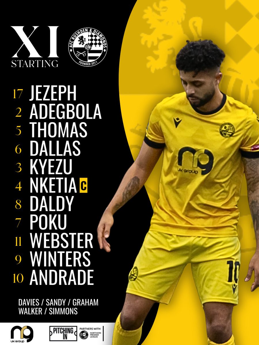 The Diamonds Starting XI 💎

New year. New lineup graphics!

Here is your Diamonds team that will take on <a href="/corbytownfc/">Corby Town FC</a> this afternoon.
