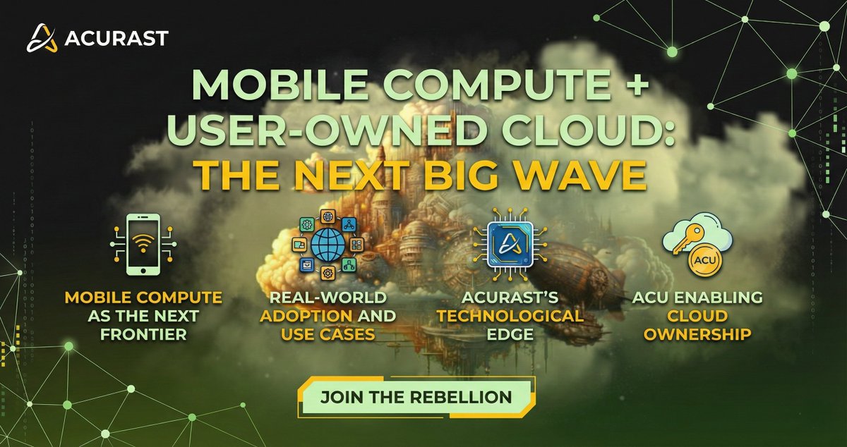 Mobile Compute &amp; User Owned Cloud The Next Big Wave.  Check all details below
#EchoesofAcurast  <a href="/Acurast/">Acurast</a>