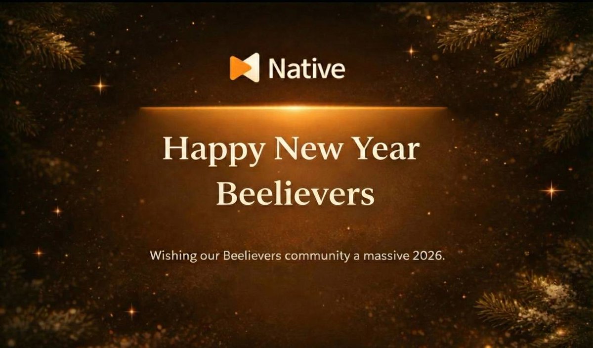 goNativeCC's tweet photo. Native wishes you all a happy New Year!

Thank you for beelieving in us

Let's make 2026 our strongest year yet. 🐝 https://t.co/HGVP59jvHk