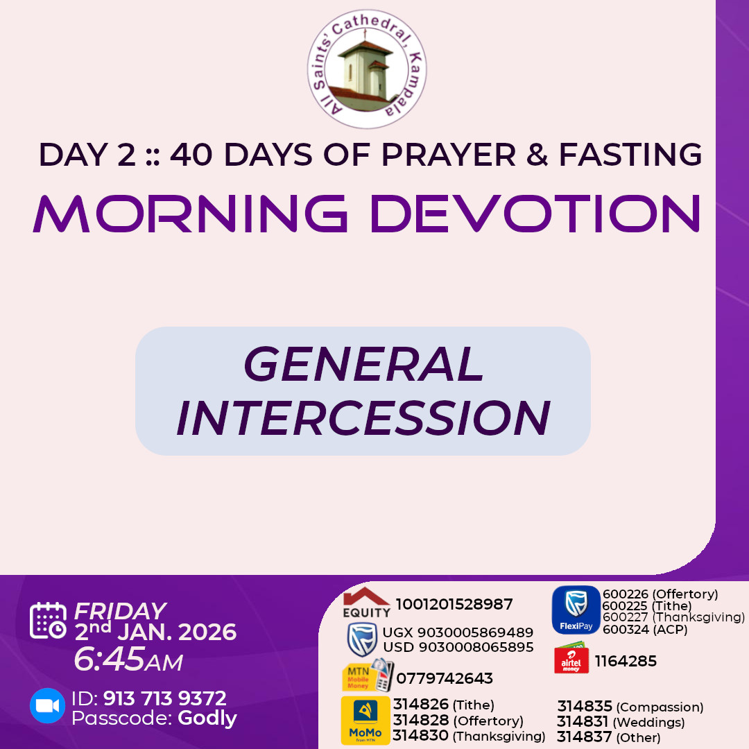 allsaintskla's tweet photo. Join us for Morning Devotion (Online Only) on Friday, 2nd January 2026 at 6:45am. Invite a friend !!
#ASCKMorningDevotion #Prayer #40Daysofprayerandfasting #fasting #prayer #ASCKChurchOnline https://t.co/SrJ3Ant4Jq