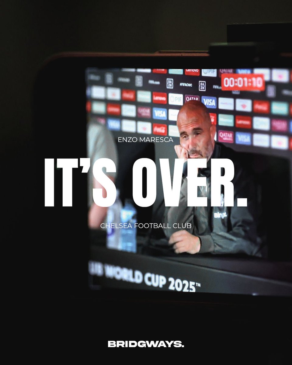 Bridgways's tweet photo. EXCLUSIVE: Chelsea and Enzo Maresca agree to part company with immediate effect. It’s over. 

⏳ Official statement to follow but all done after tension growing last 24/48h.
👀 Chelsea will now start working on new manager appointment.

(🎙️/Fabrizio Romano) https://t.co/hjSxfjbefw