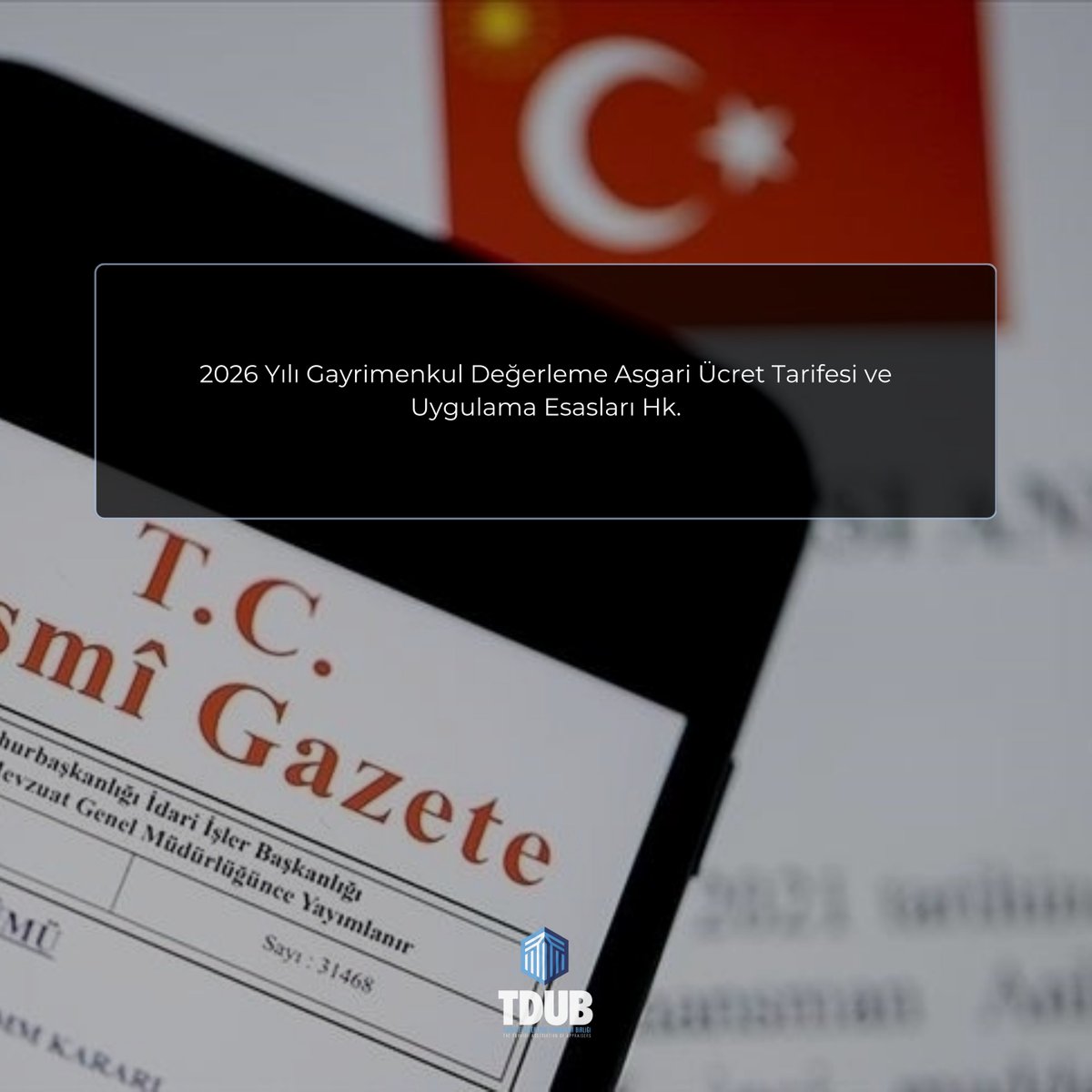 2026 Yılı Gayrimenkul Değerleme Asgari Ücret Tarifesi ve Uygulama Esasları, Resmî Gazete’de yayımlanmıştır.
Asgari Ücret Tarifesi ve Uygulama Esaslarına aşağıdaki bağlantı üzerinden ulaşabilirsiniz: resmigazete.gov.tr/eskiler/2025/1…