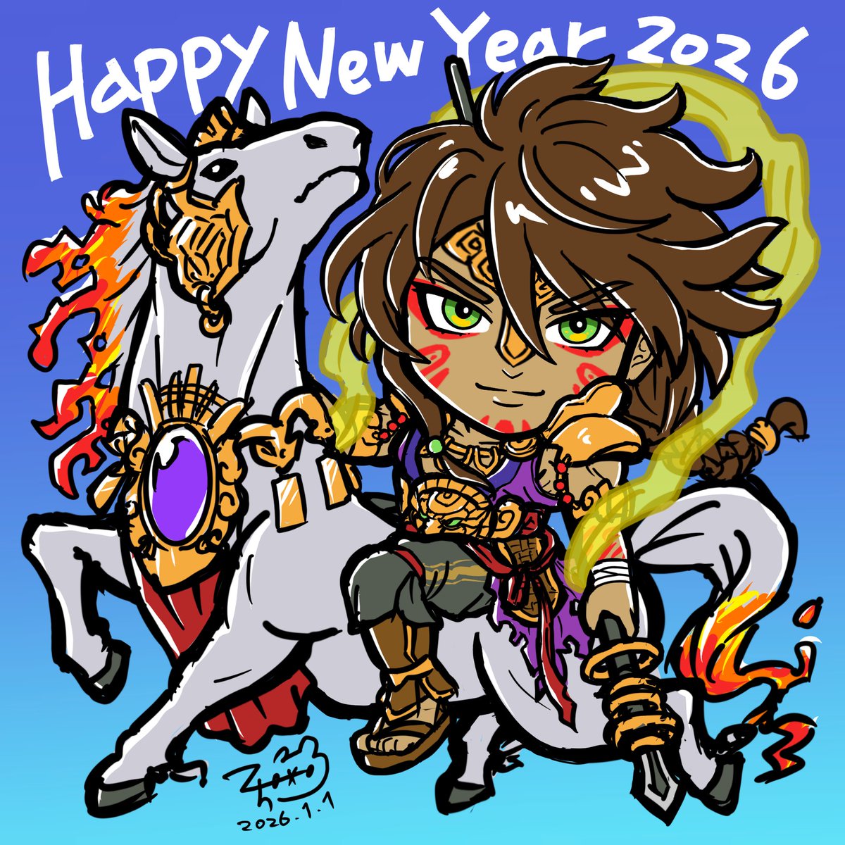 あけましておめでとうございます🎍
2026年もどうぞよろしくお願いします🙇‍♂️✨

今年の目標は、スケジュール厳守！！💪🐹💪✨
#アルカナマン 
#予言者育成